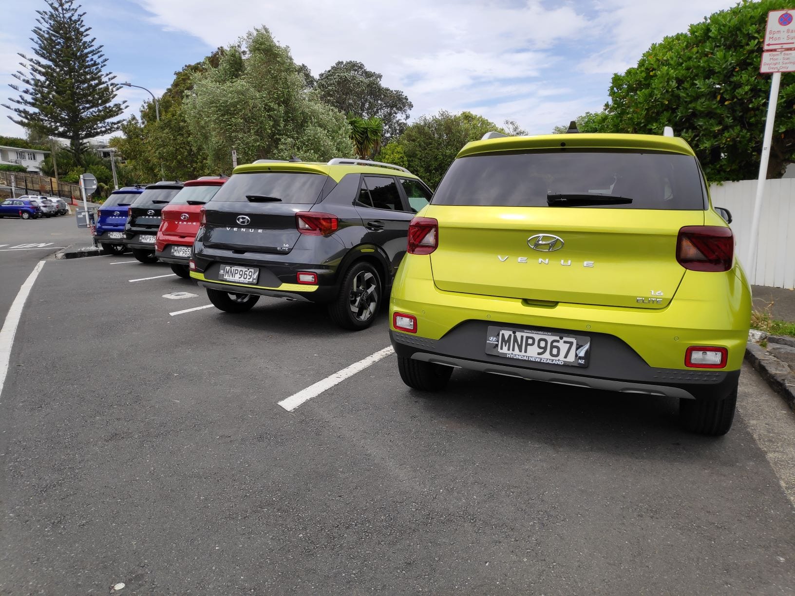 Above: Some of the colours on offer. From right, Acid Yellow, Yellow and Cosmic Grey, Fiery Red, Phantom Black and Intense Blue.