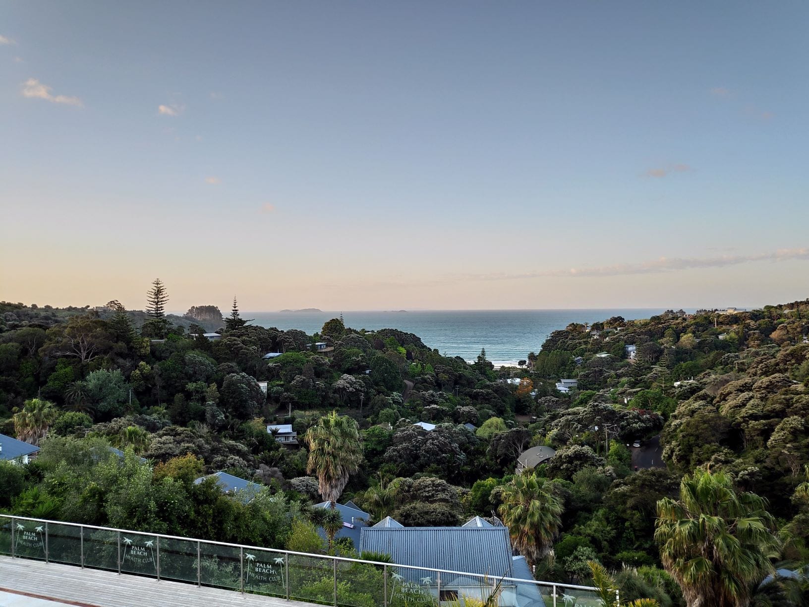Above: The stunning view from the Waiheke Island Resort. Plenty of native New Zealand trees along with the ocean on the horizon.