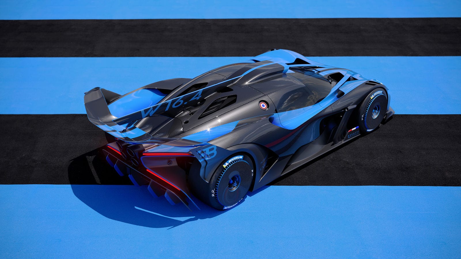 A rear three quarter shot of the Bolide