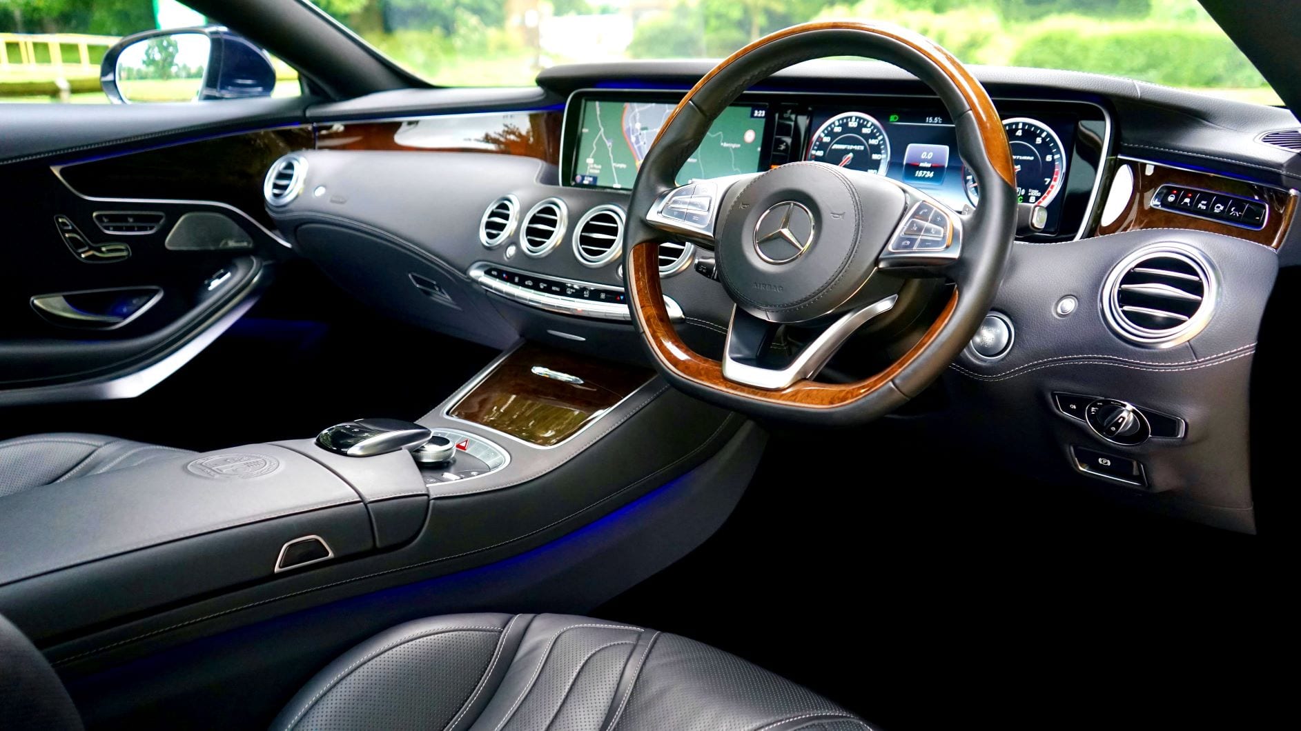 The interior of a modern Mercedes-Benz