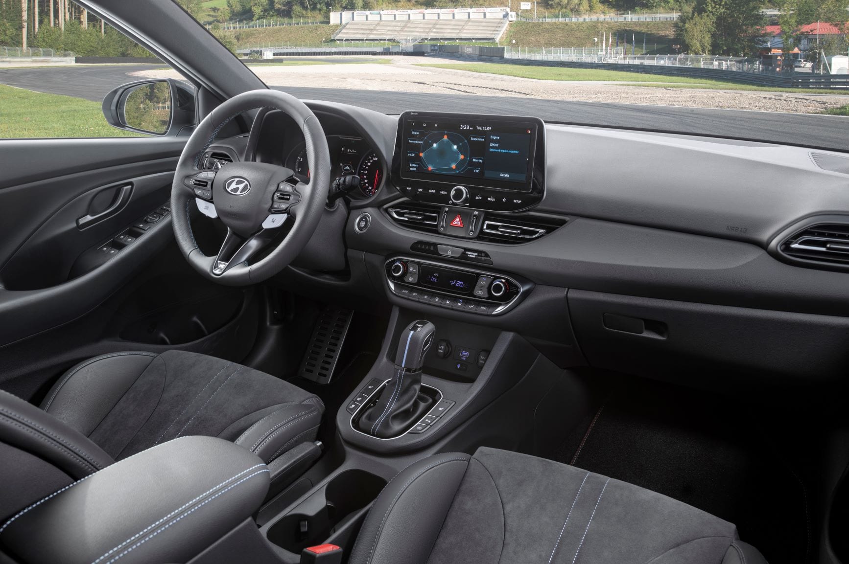 The interior of a Hyundai i30 N.