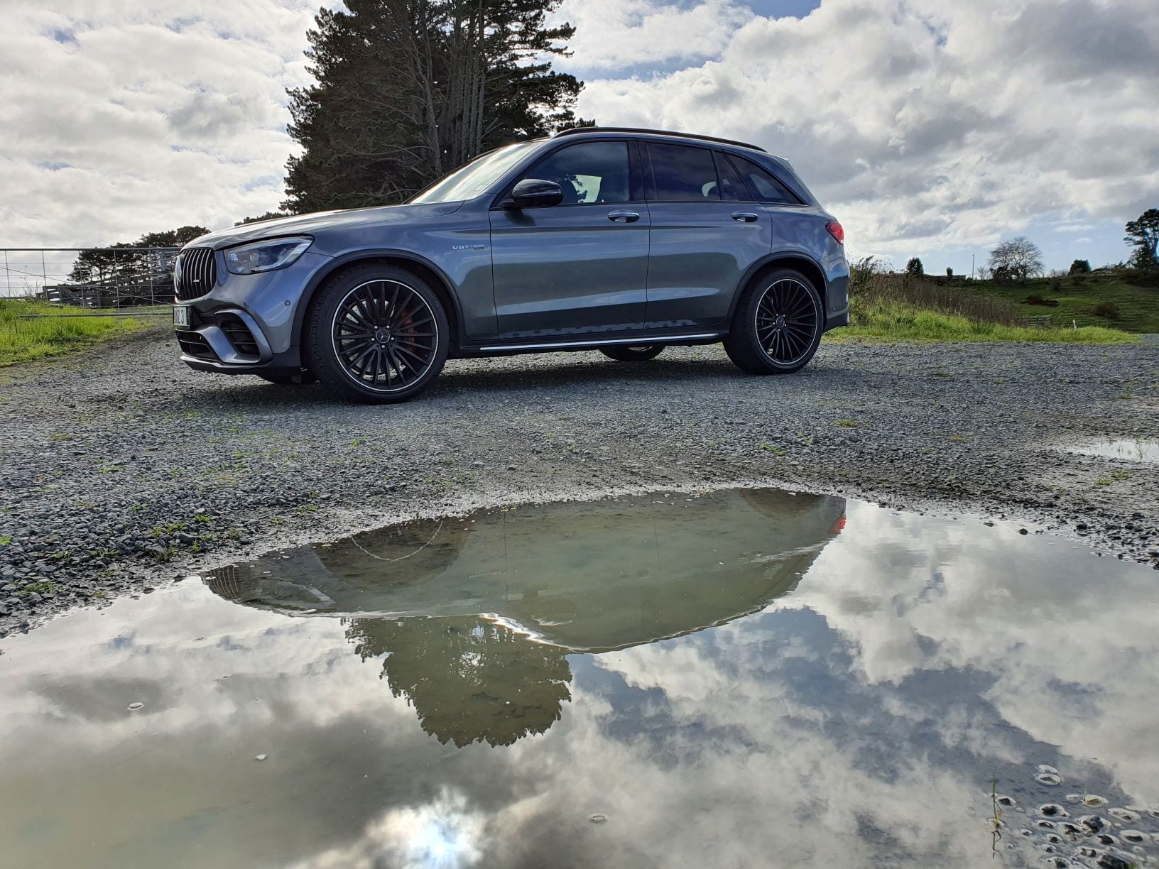 Even the GLC63 S needs to stop for a drink.