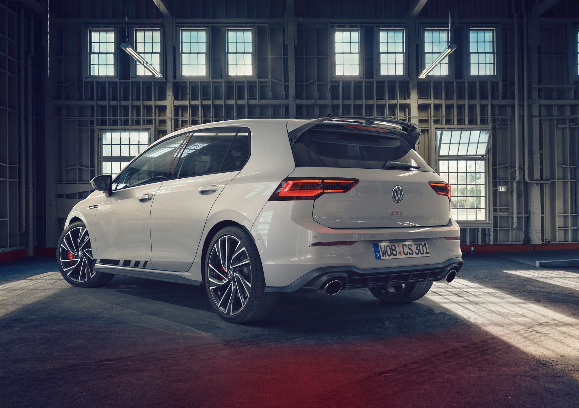 A rear three quarter shot of the MK8 GTI Clubsport