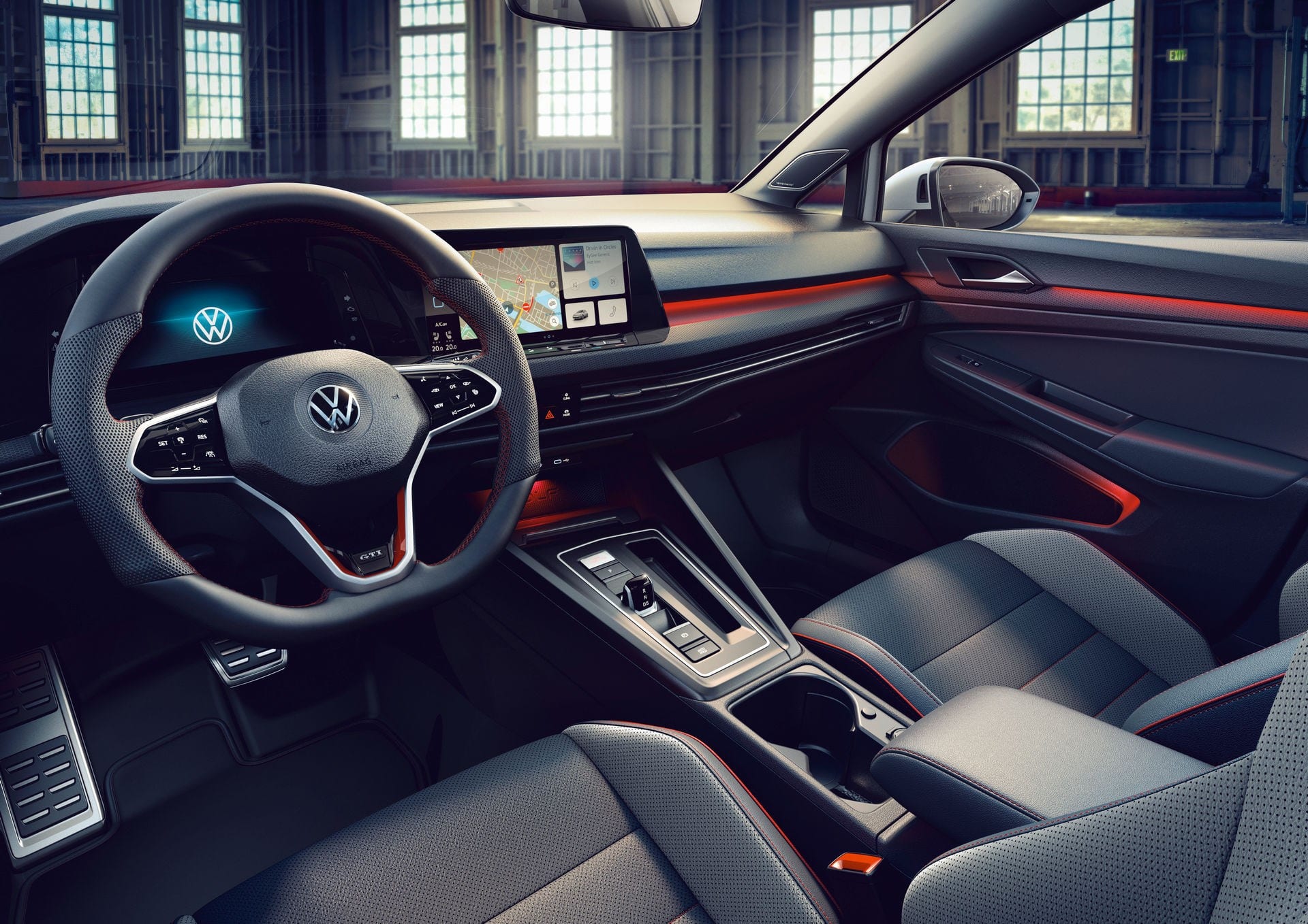 An interior shot of the Mk8 GTI Clubsport