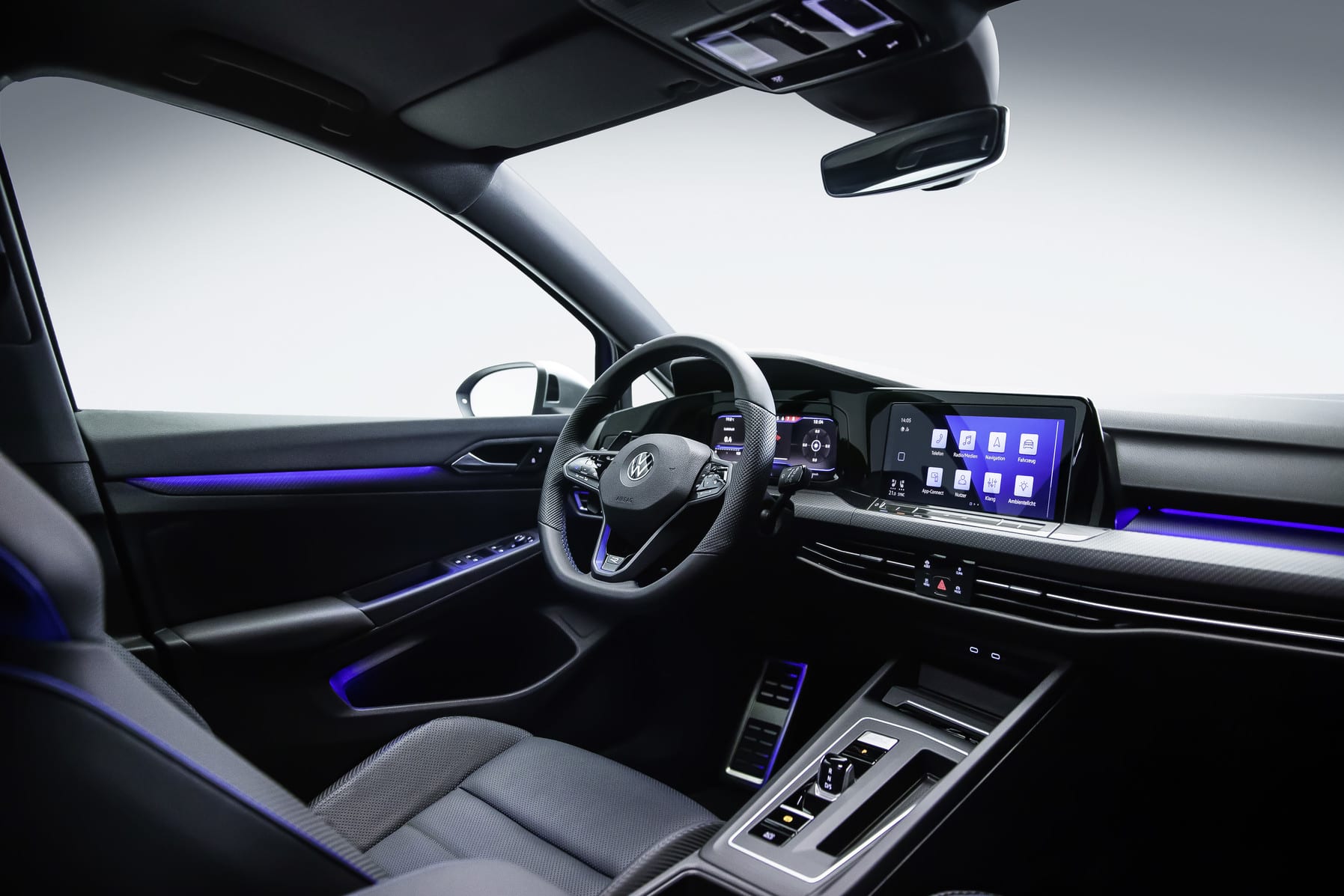 The interior of the new Golf R