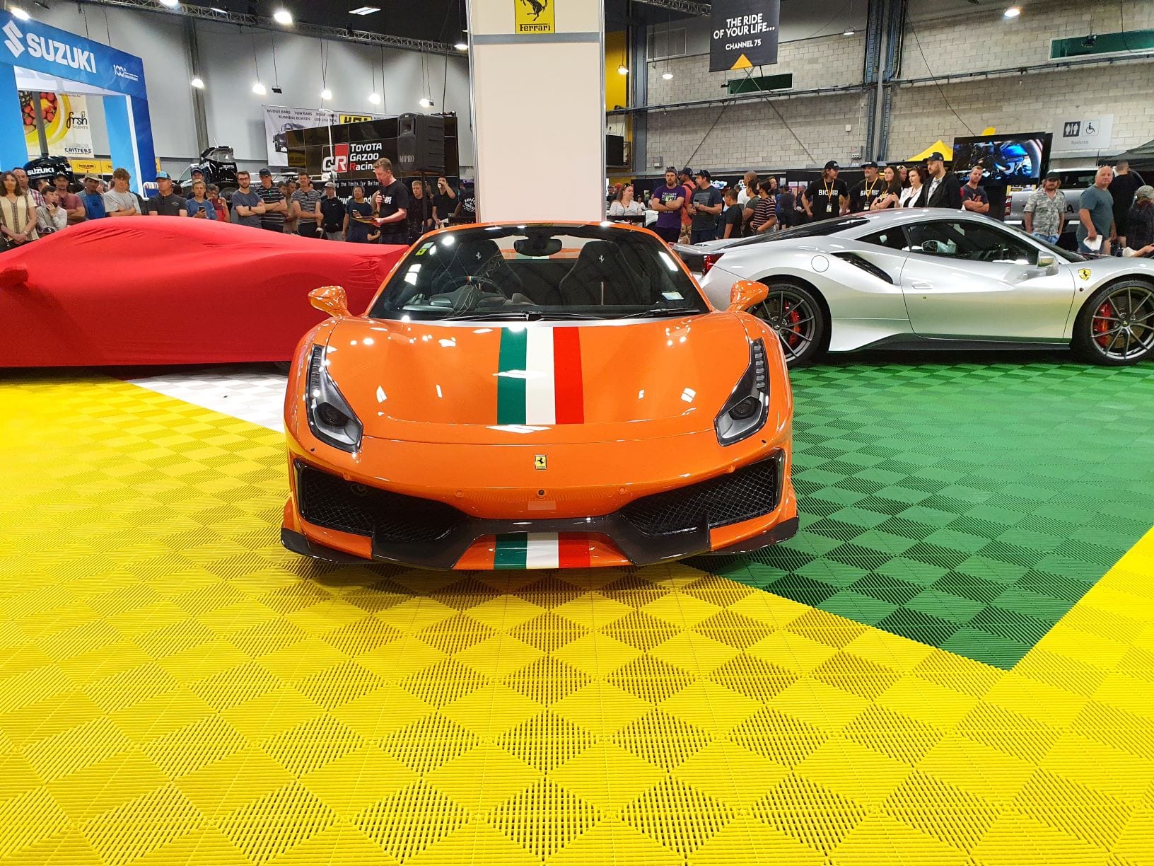 The ultra rare orange Ferrari Pista Spider
