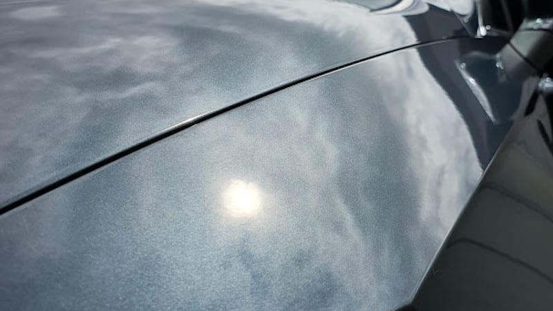 Sky reflection on car surface