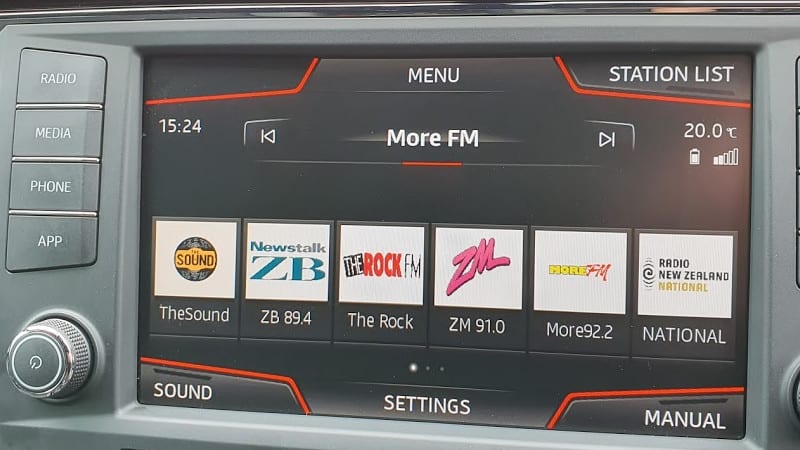More FM on SEAT Ateca infotainment screen