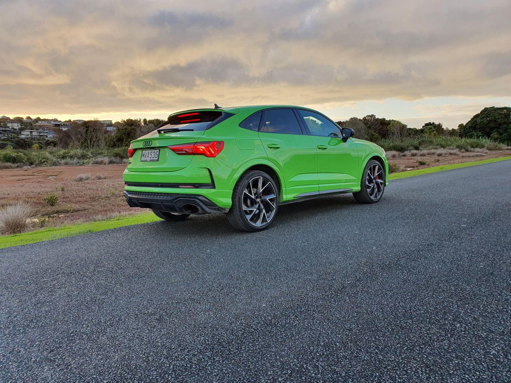 A rear shot of the Audi RSQ3 Sportback