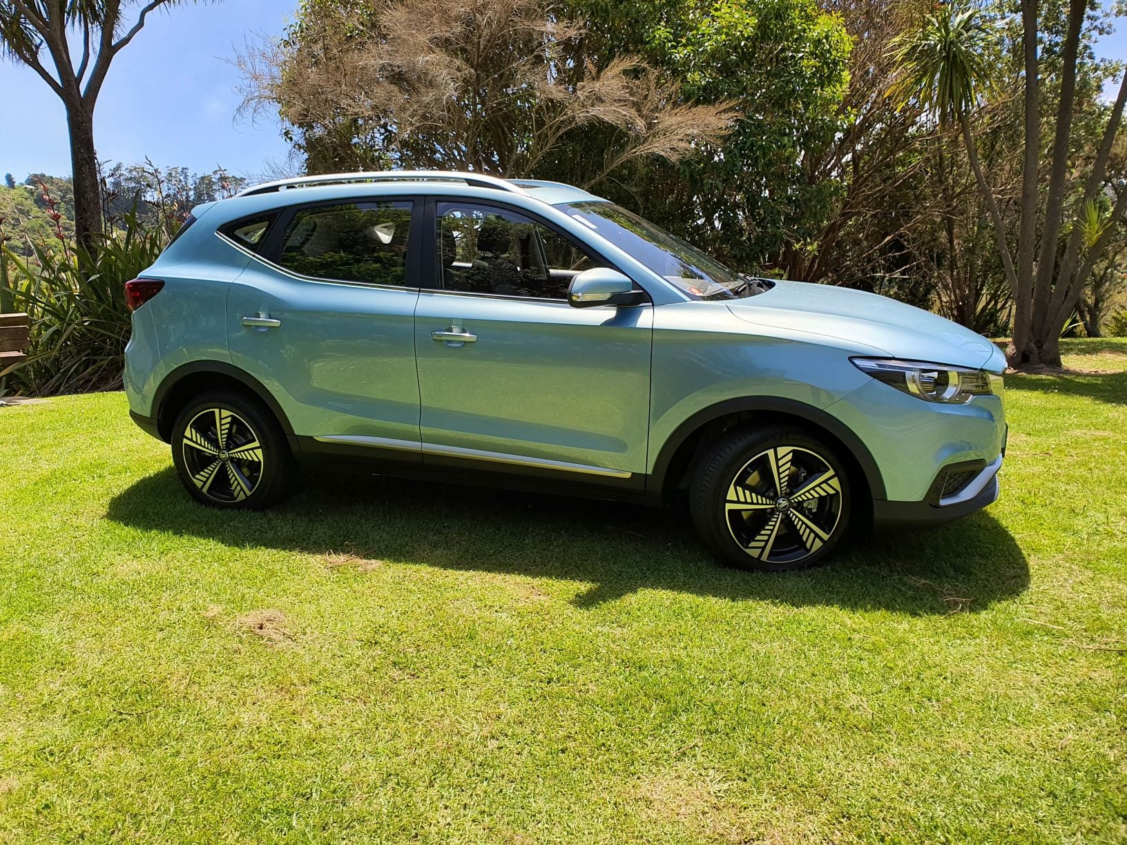 A side view of the MG ZS EV
