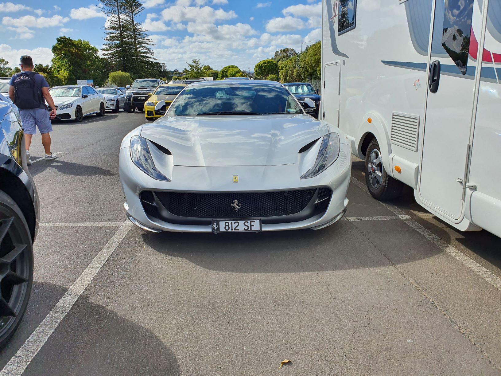 Ferrari 812 Superfast in the car park