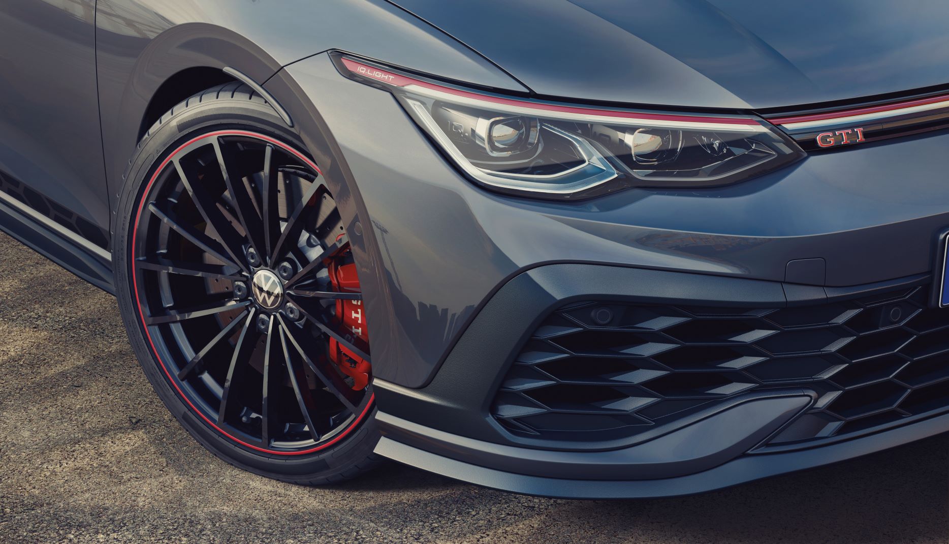 A front zoom shot of the edition 45 Golf GTI