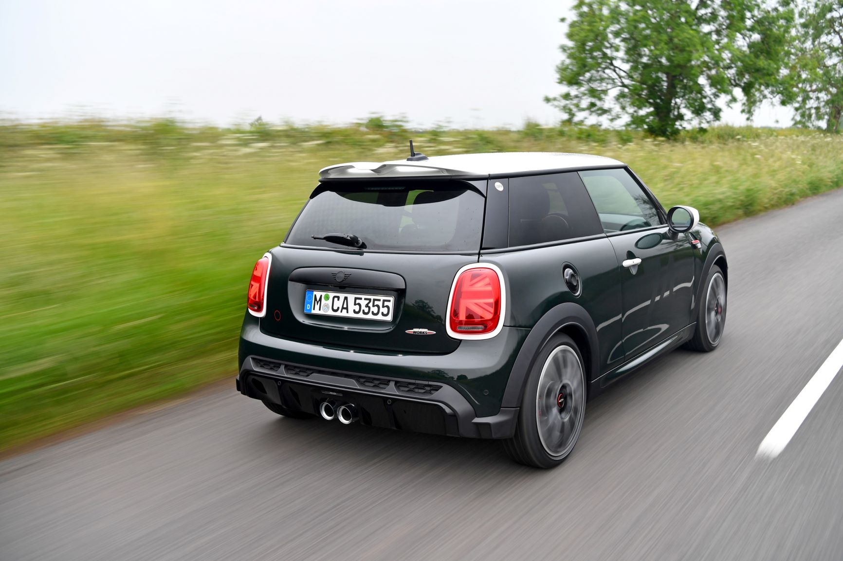 Rear of the Mini Cooper JCW Anniversary Edition