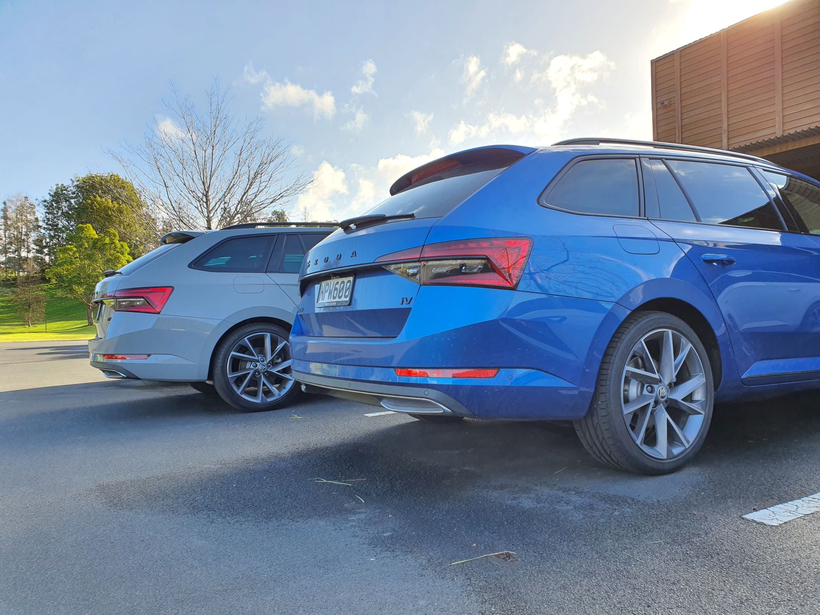 Rear of the Skoda Superb iV
