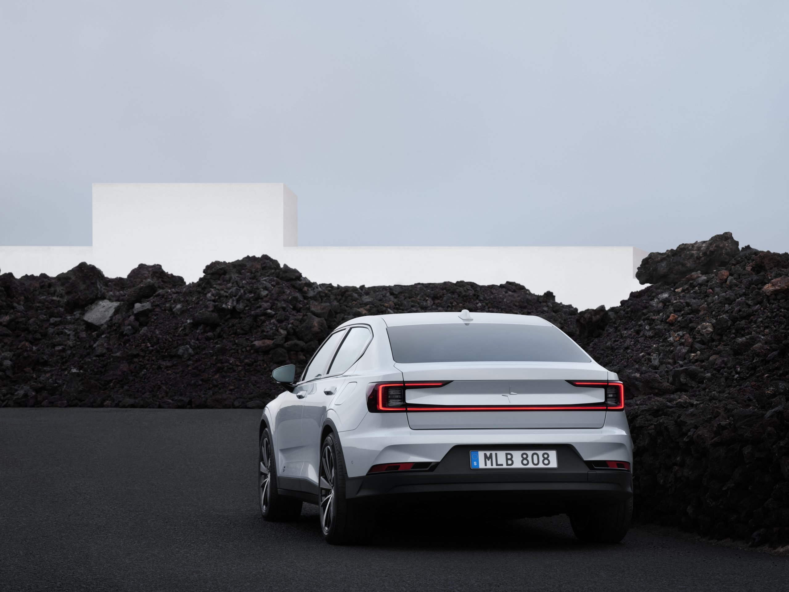 Rear shot of the Polestar 2