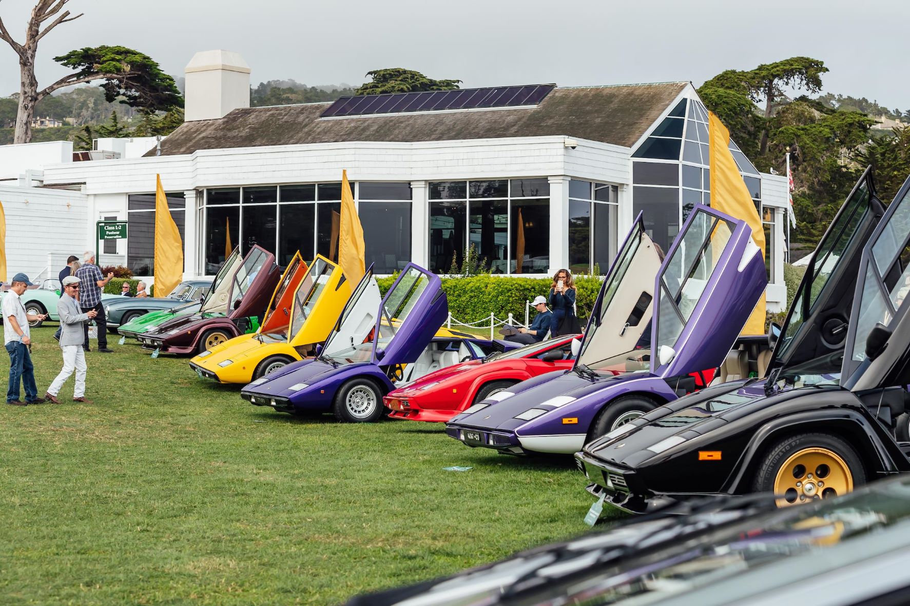 Lamborghini Countachs on display