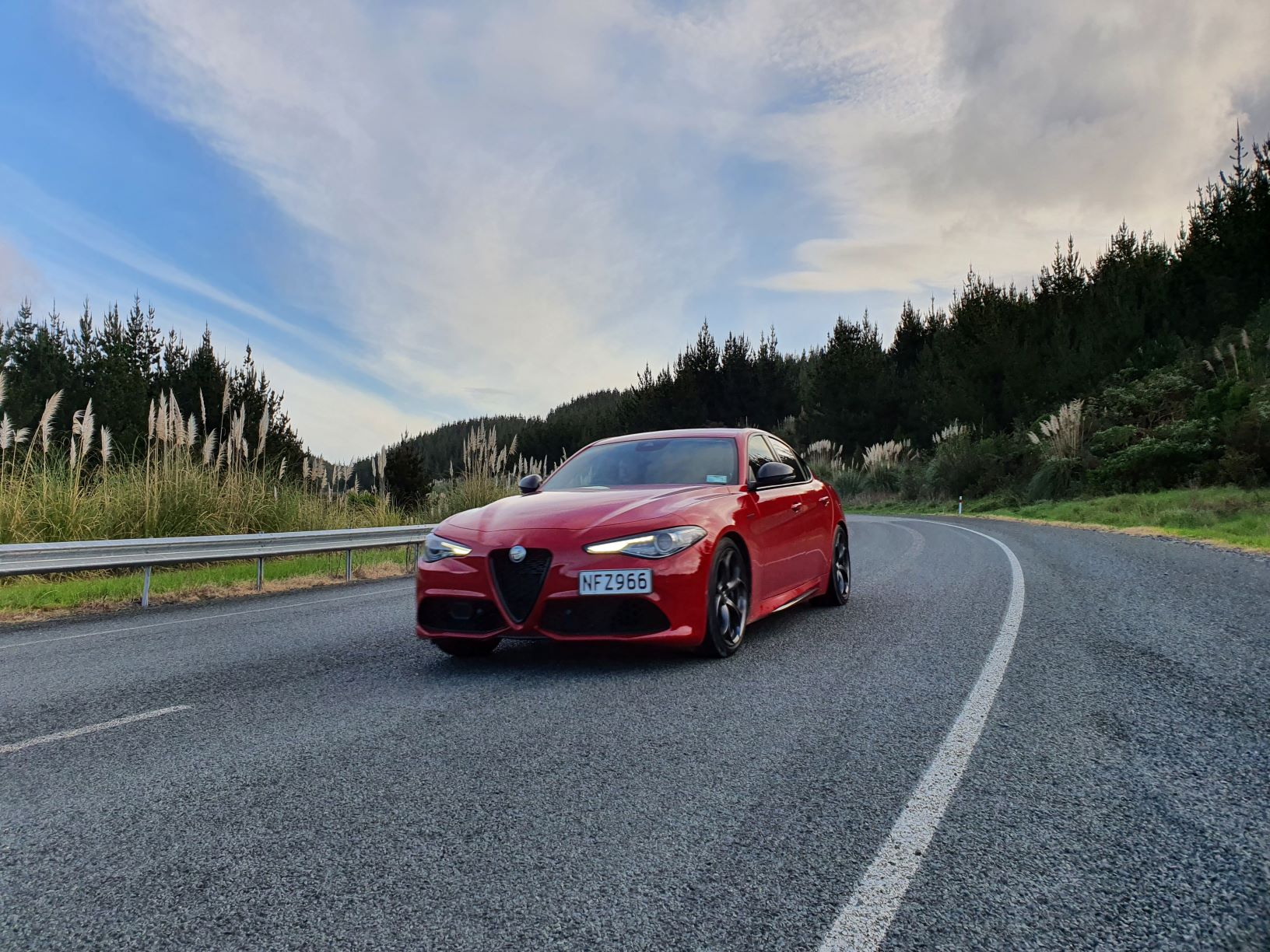 A front view of the Alfa Romeo Giulia Veloce