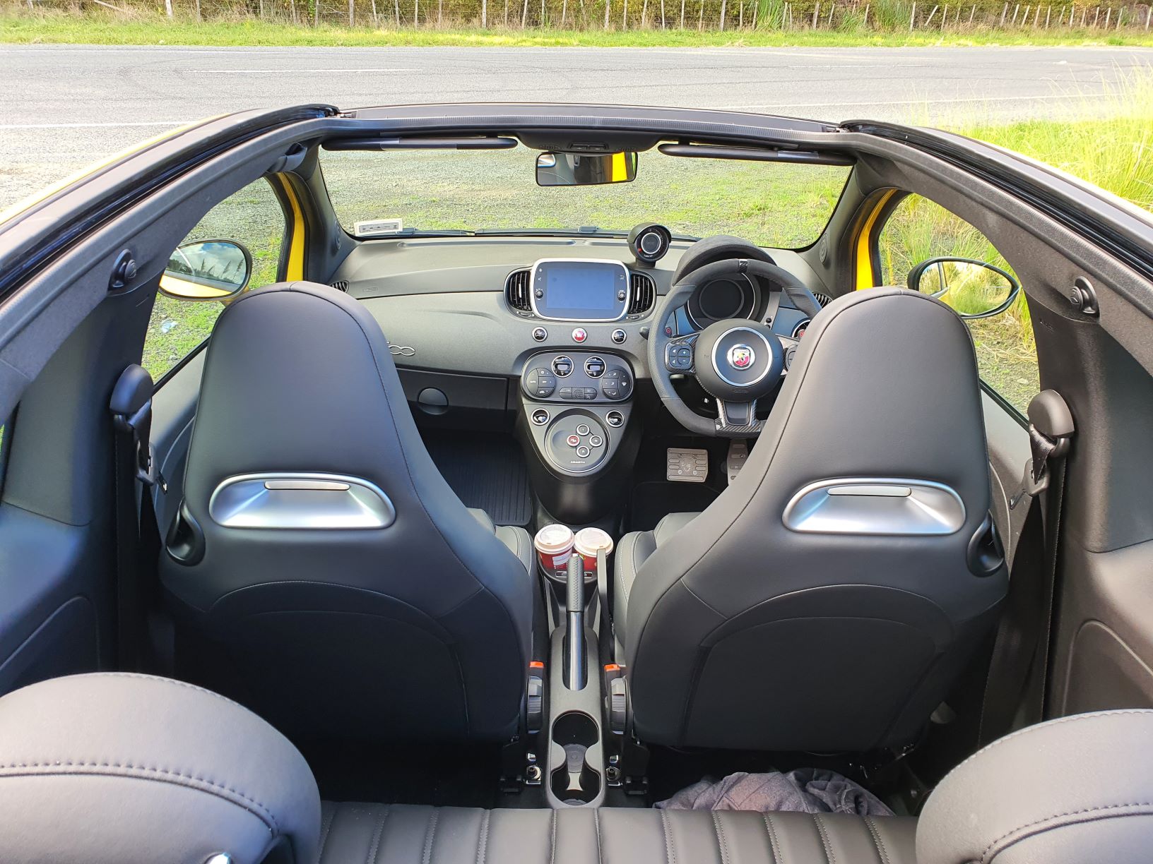 Interior of the Abarth 595C Competizione