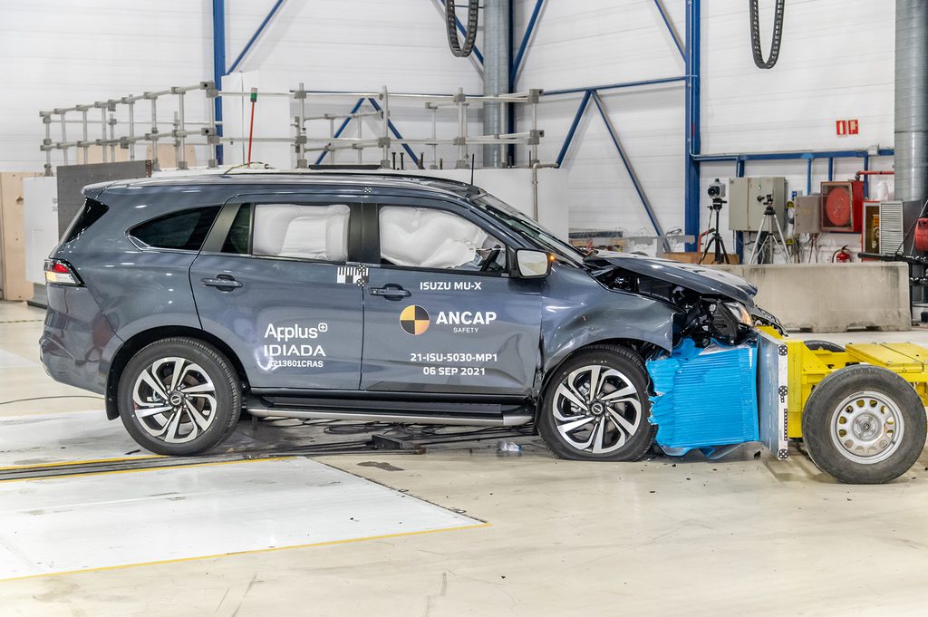 Isuzu MU-X during the ANCAP safety test