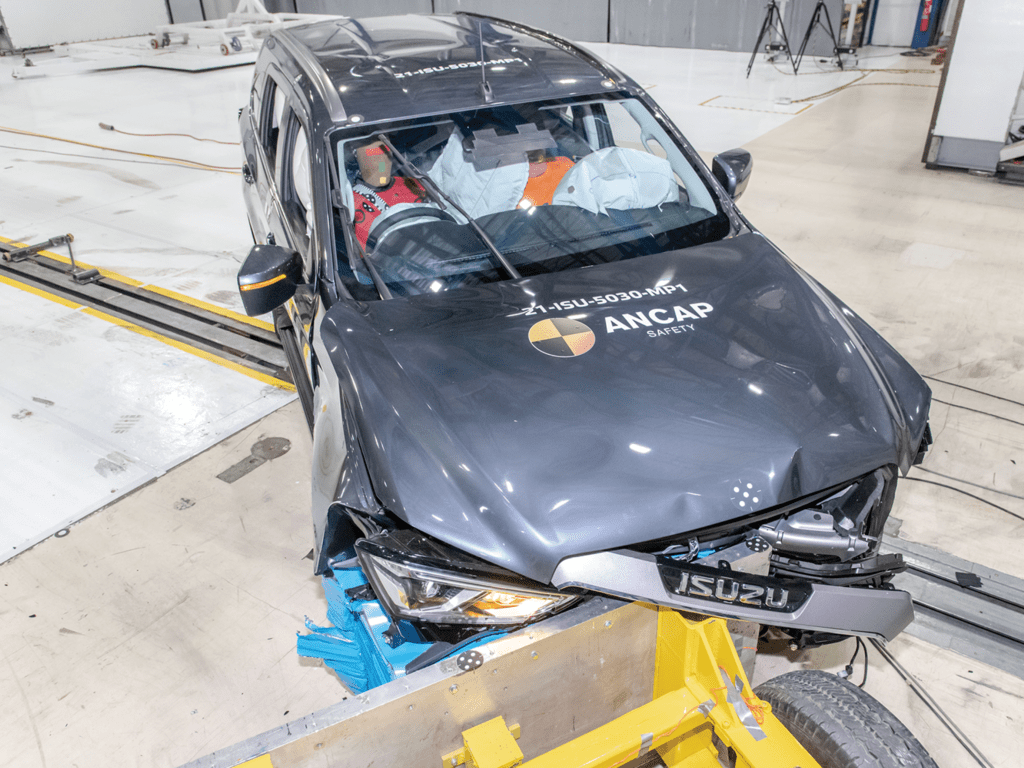 ANCAP frontal impact test on the Isuzu MU-X