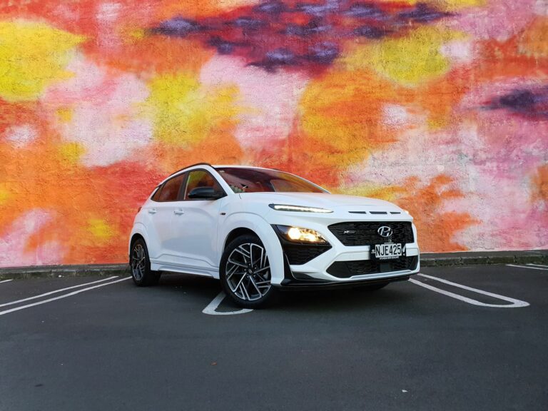 2021 Hyundai Kona N-Line front three quarters view