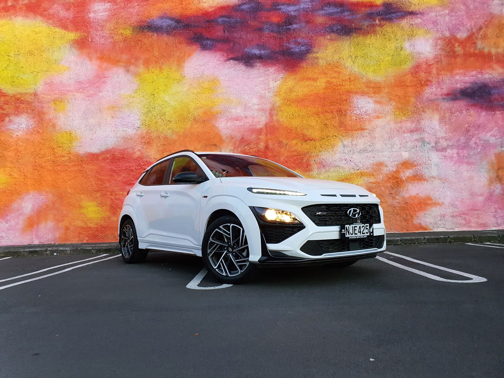 2021 Hyundai Kona N-Line front three quarters view