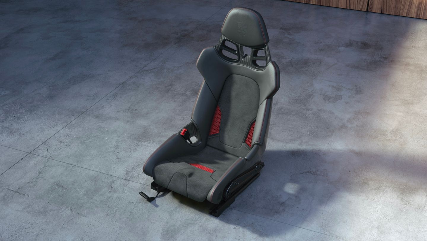 Porsche 3-D Printed bodyform bucket seat