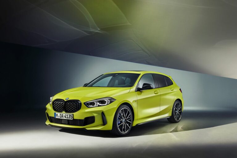 New BMW M135i X-drive in bright yellow