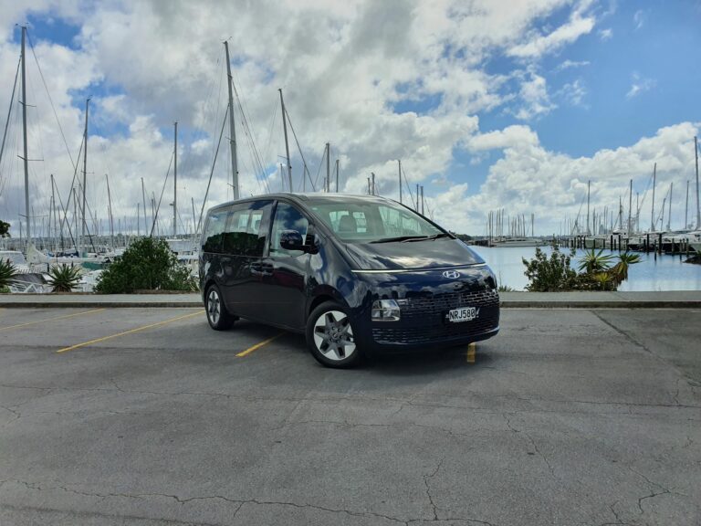 New Hyundai Staria by the harbour