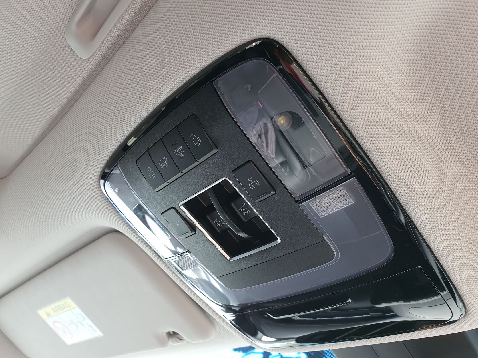 Overhead controls on the 2021 Hyundai Staria people mover