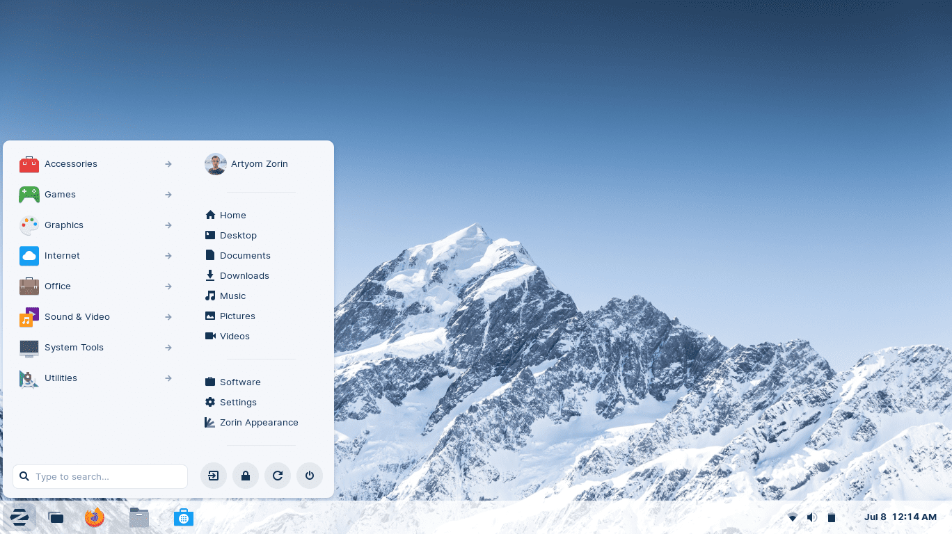 Zorin Desktop