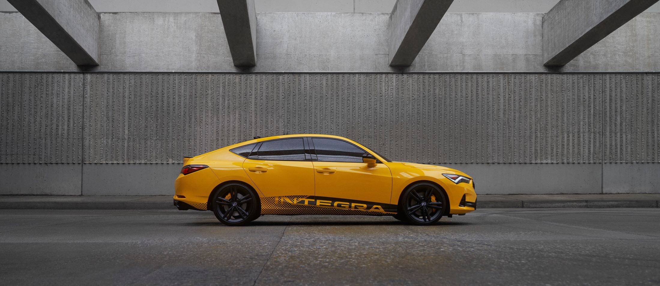 Side view of the new Acura Integra prototype