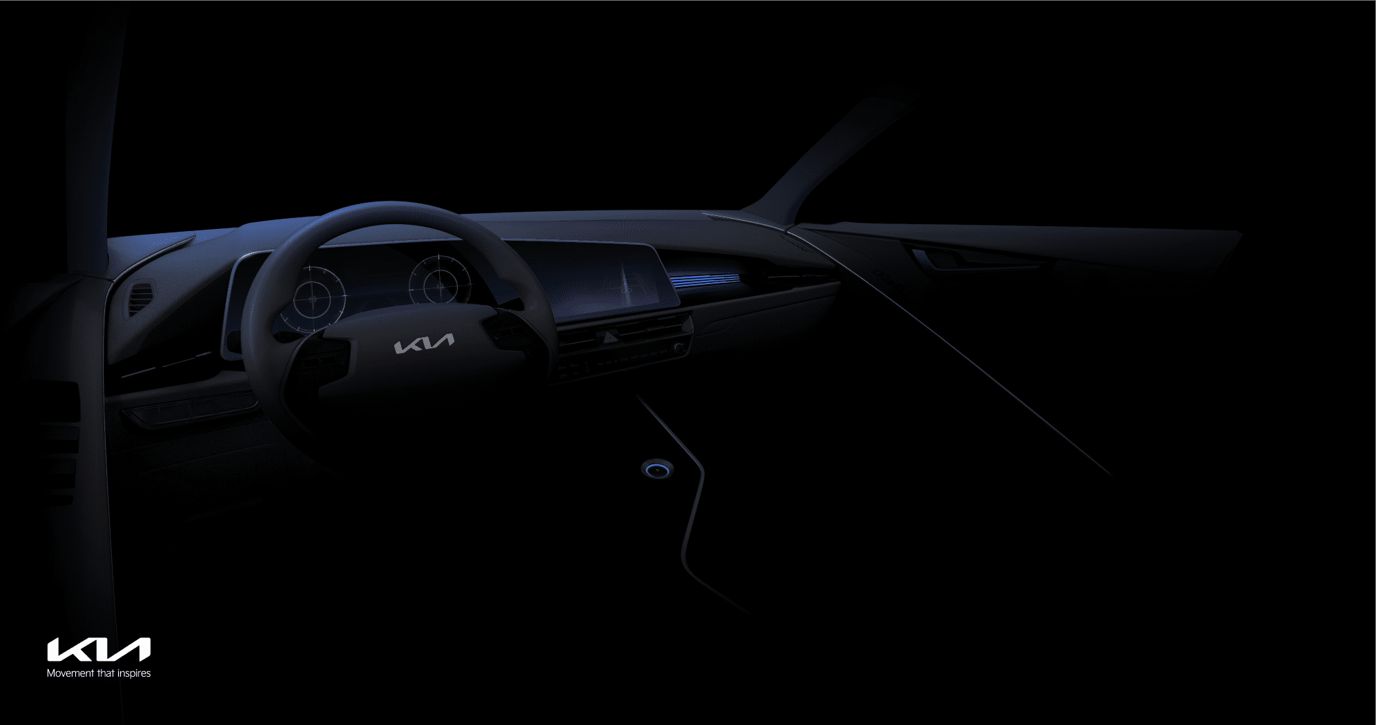 Interior sketch of the 2022 Kia Niro