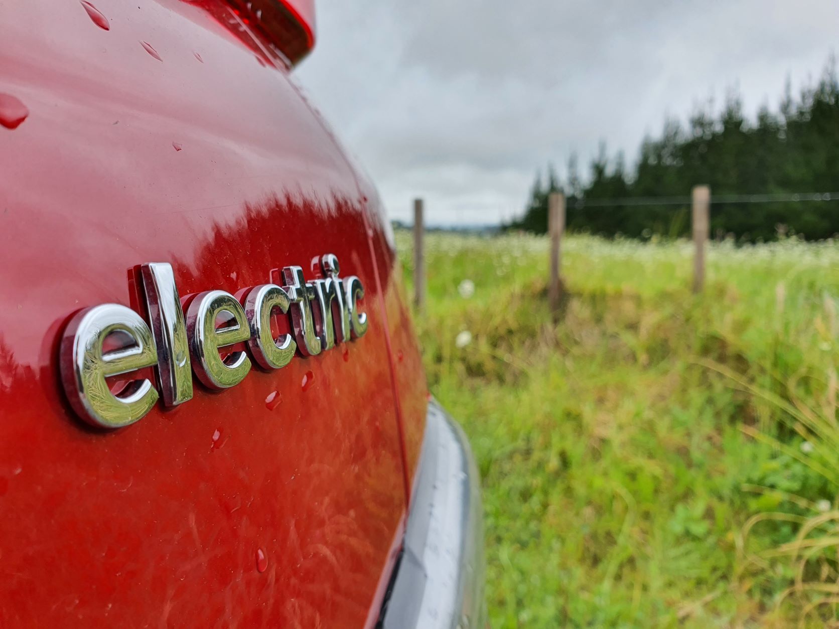 Electric badge on the Hyundai Kona Electric Series 2