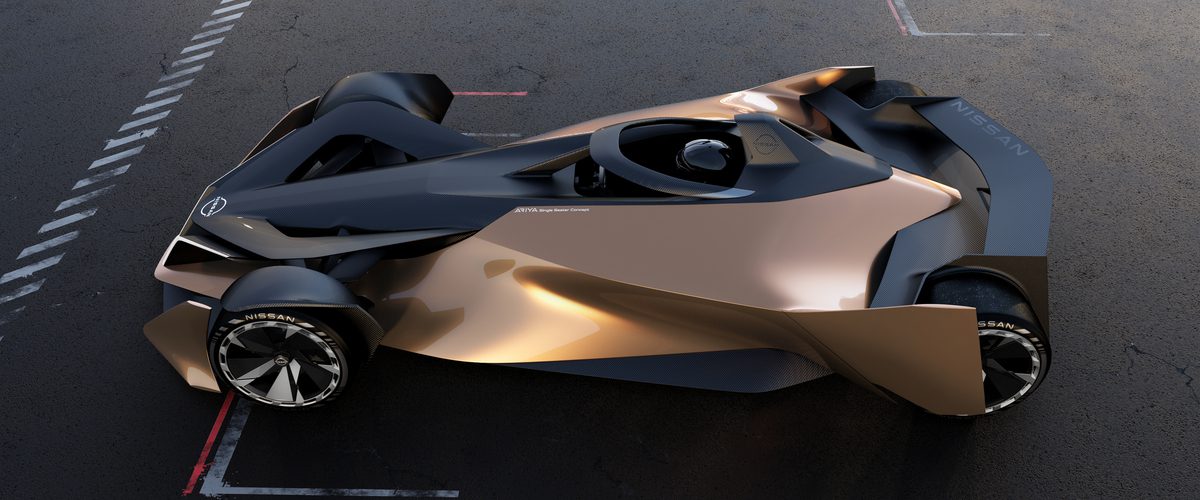 Side view of the Nissan Ariya Single Seater