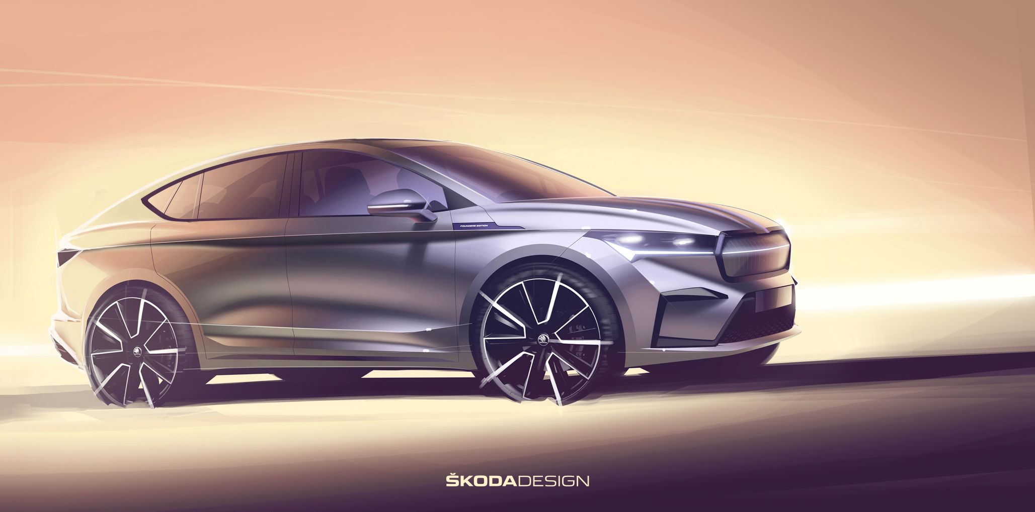 Skoda''s Sketch of the Enyaq iV