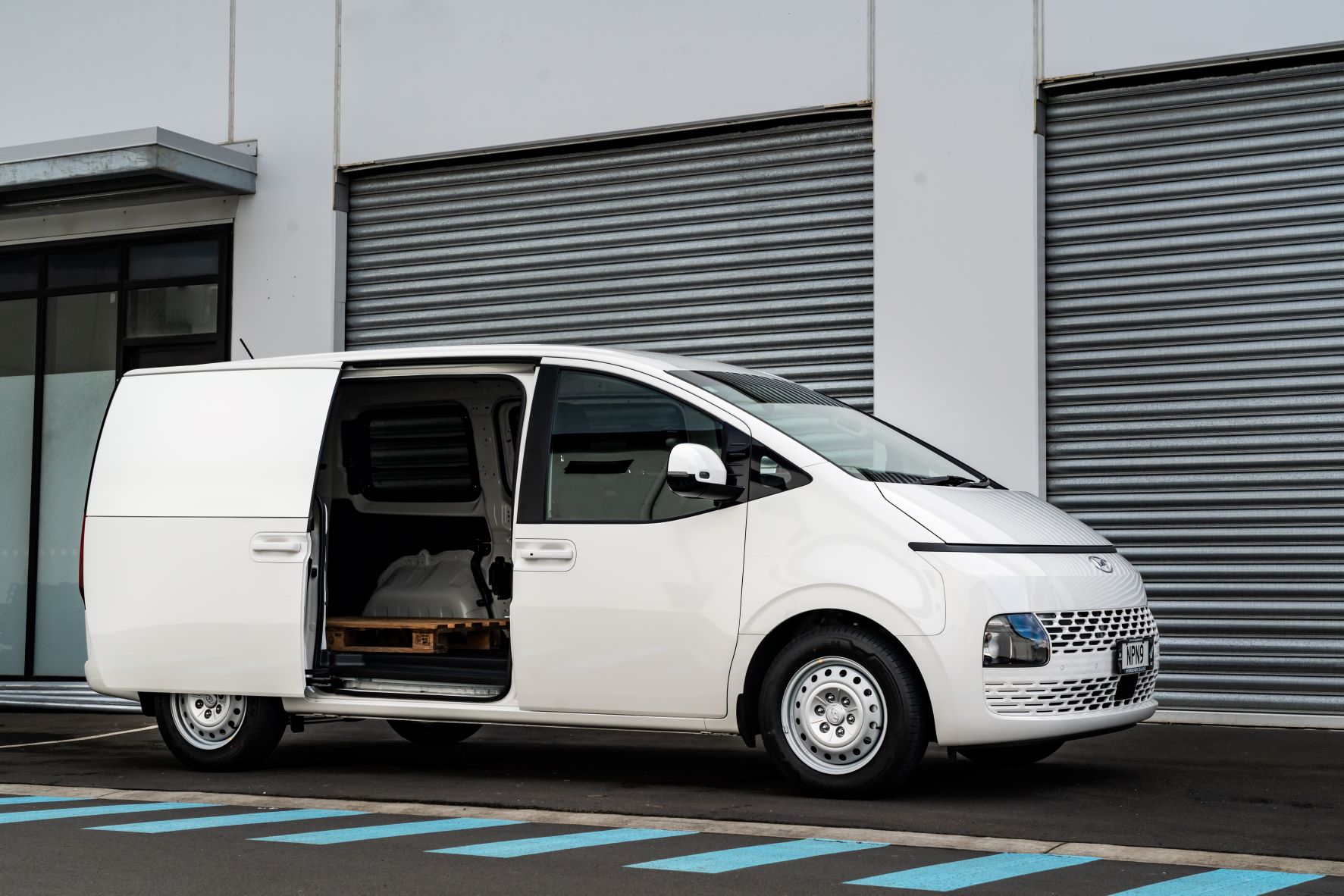 Hyundai's new Staria Load commercial van in white