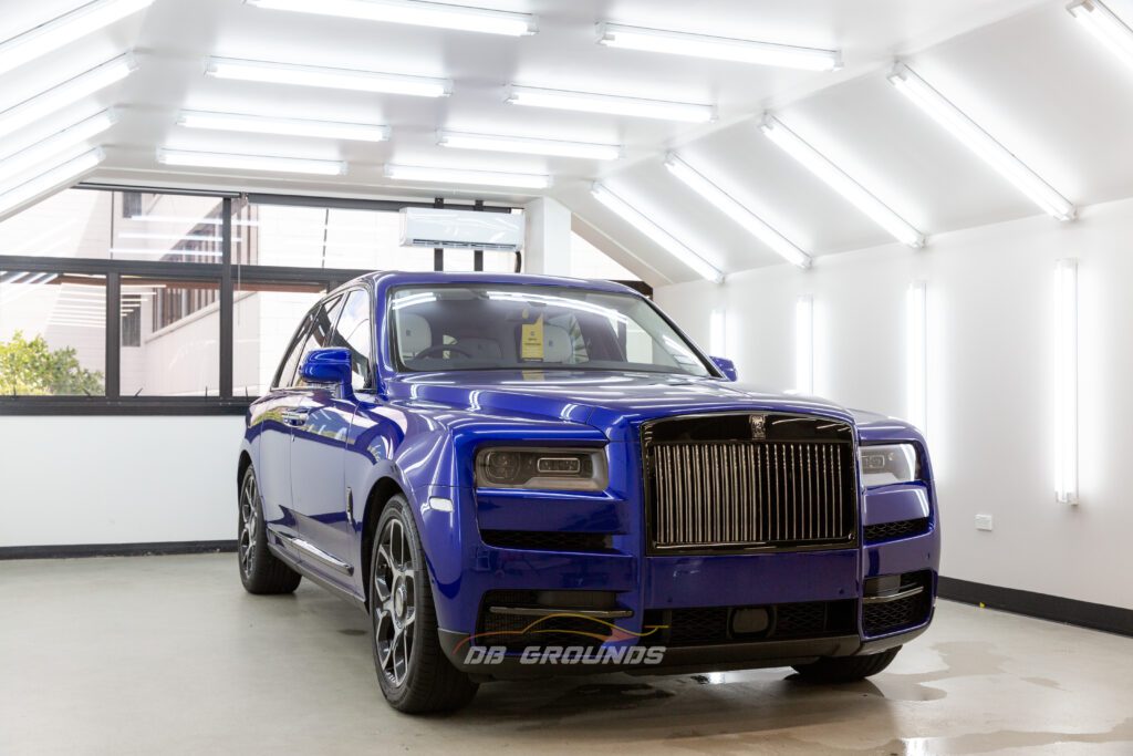 A freshly detailed Rolls Royce Cullinan at DB Grounds Auckland