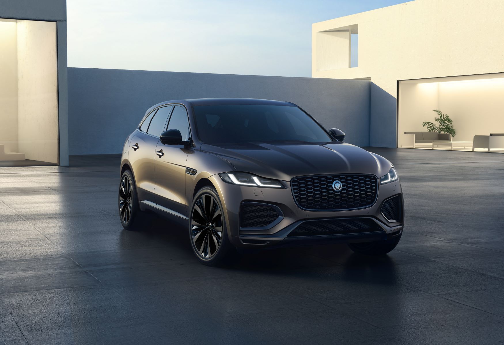 Front three quarters view of the new Jaguar F-Pace 300 & 400 Sport