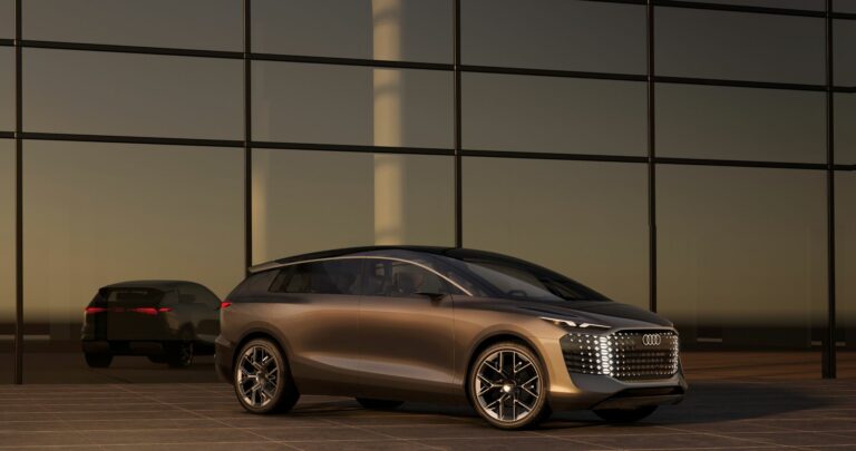 Front three quarters view of the Audi Urbansphere