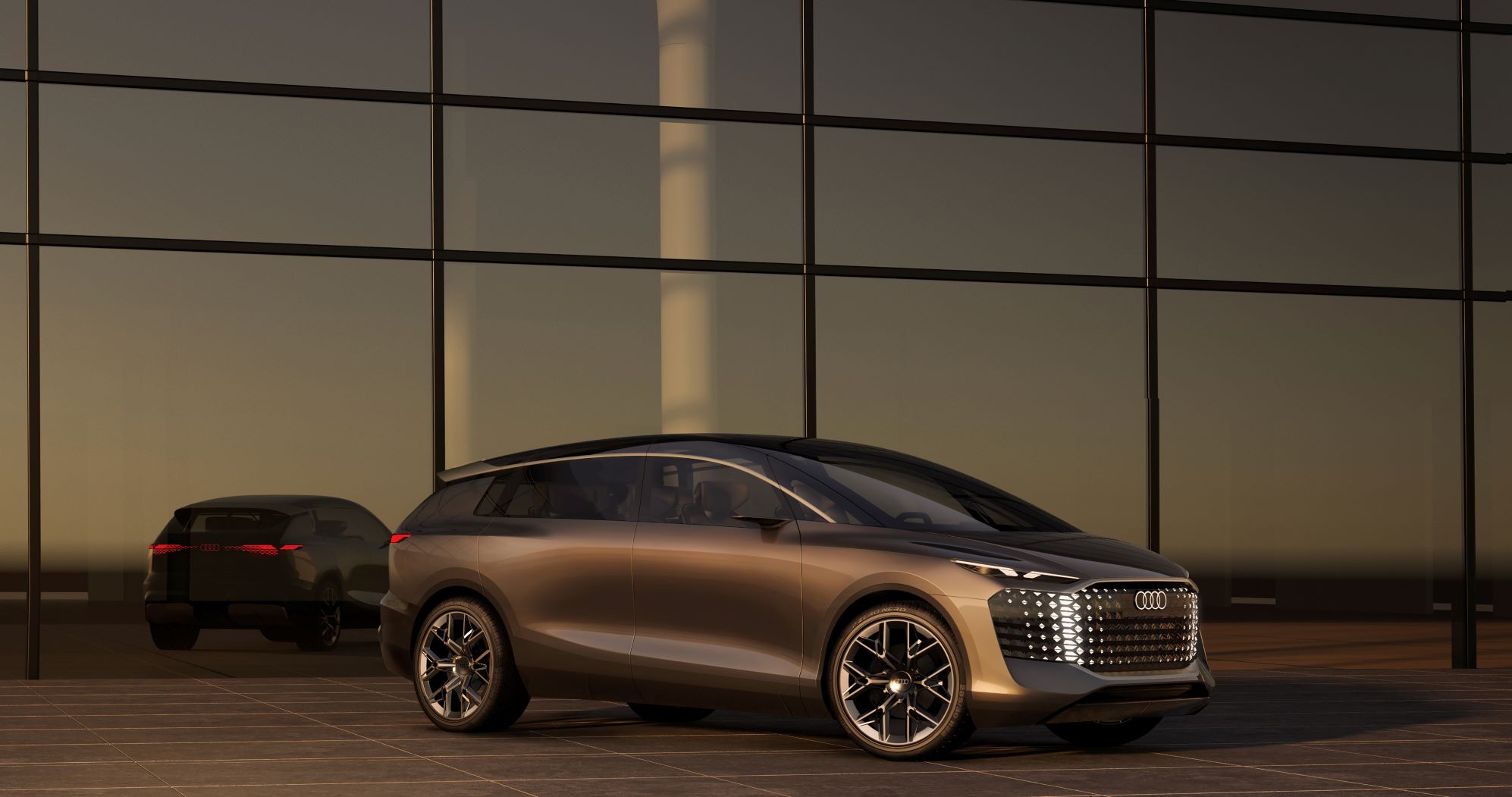 Front three quarters view of the Audi Urbansphere