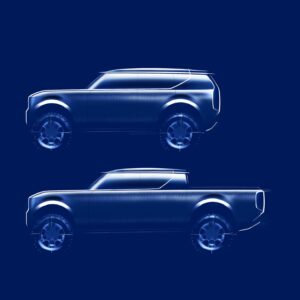 Concept drawings of the Volkswagen Scout