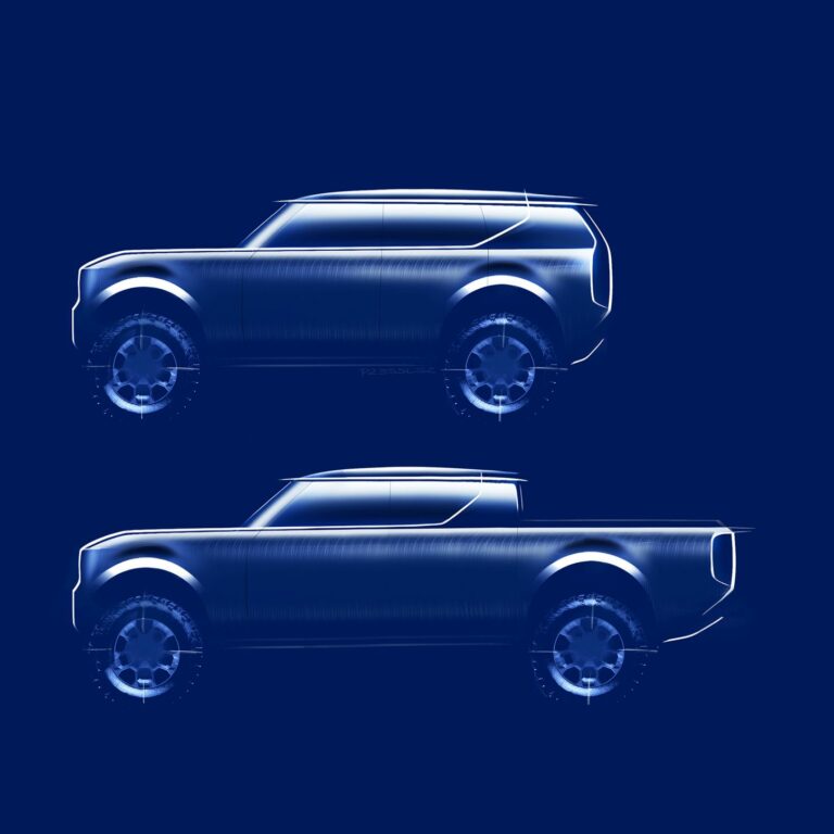 Concept drawings of the Volkswagen Scout