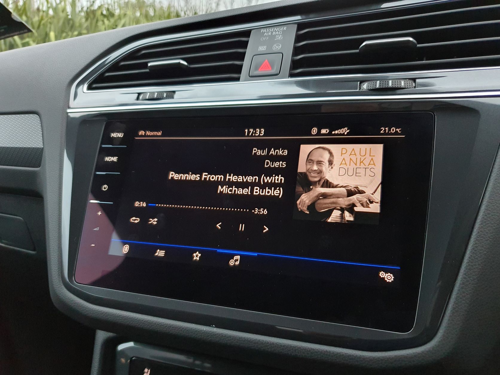 Infotainment screen on the 2022 Volkswagen Tiguan Allspace R-Line