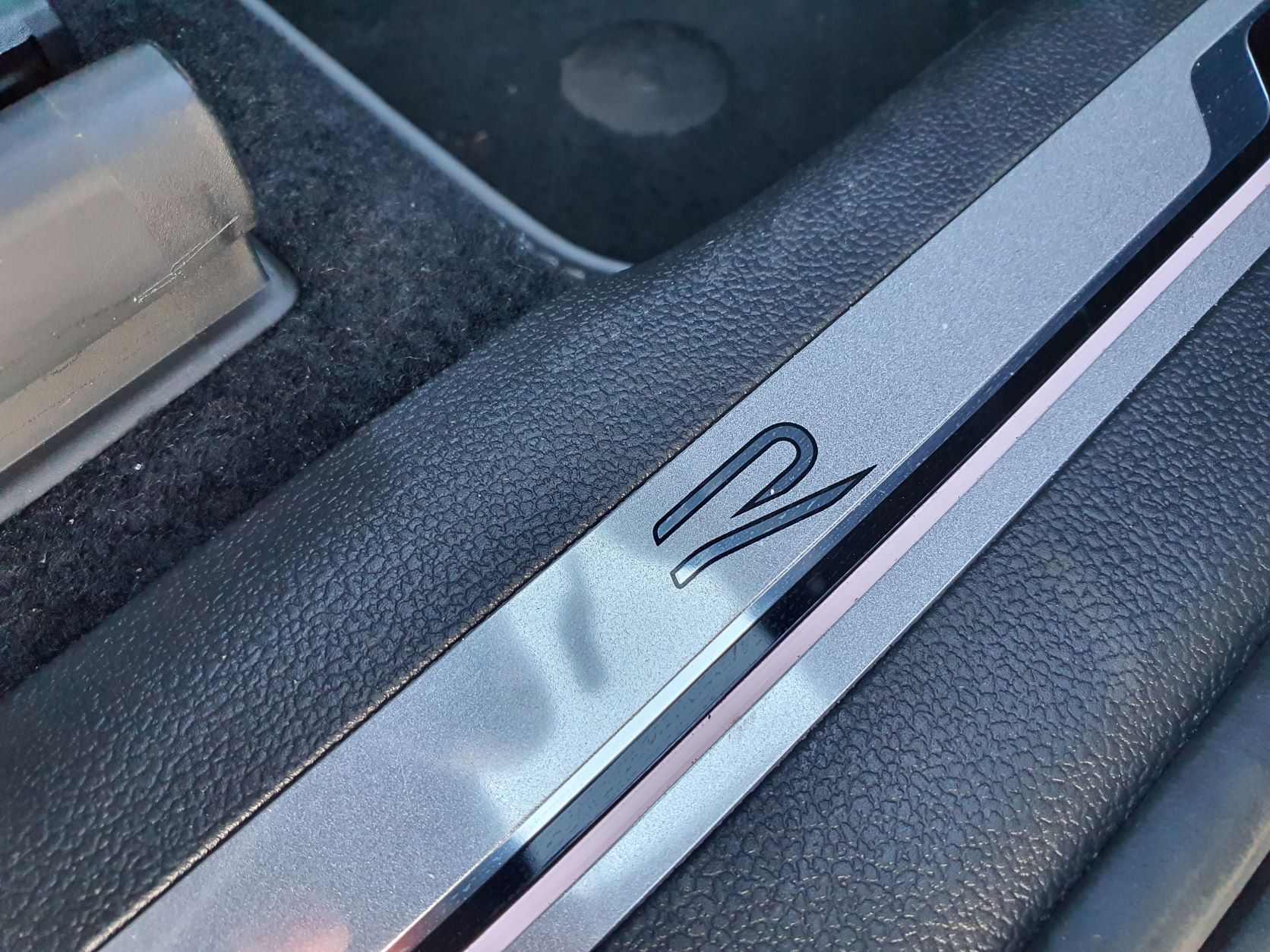 Volkswagen R brand tread plates on the new Volkswagen Tiguan Allspace R-Line