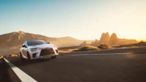 Zoomed out photo of the new Lexus RX