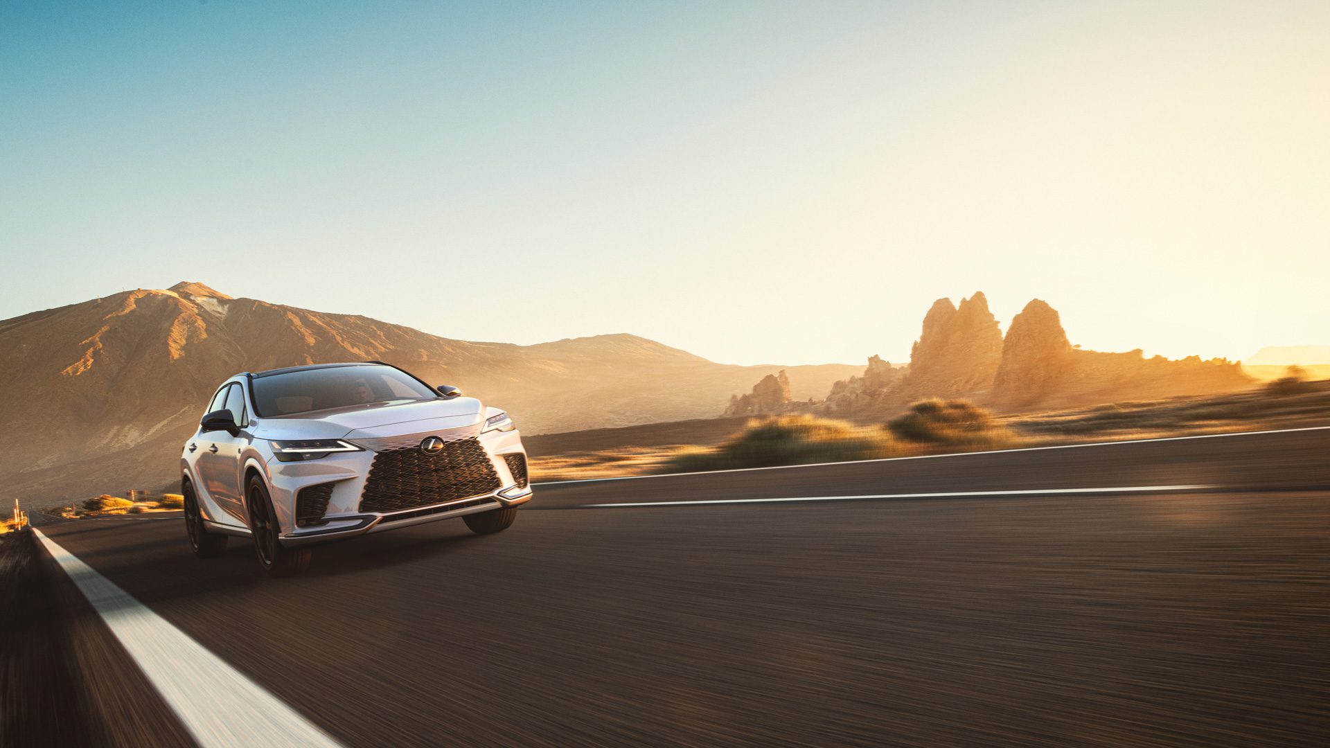 Zoomed out photo of the new Lexus RX