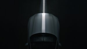 Front end of a Polestar 1 as seen from above