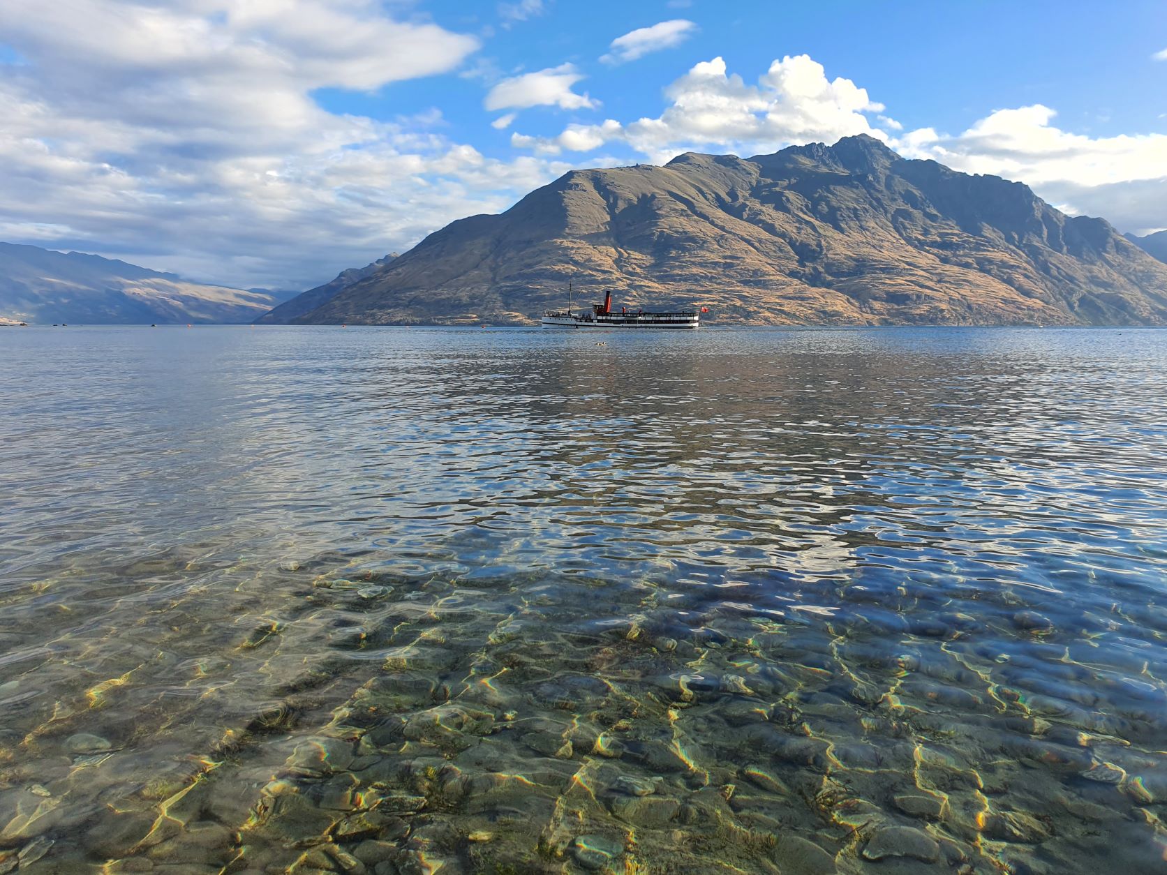Queenstown Lake as seen from the shores