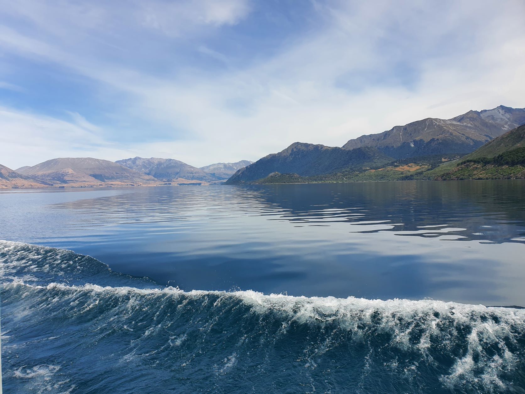Lake Wakatipu/Queenstown as seen from the TSS Earnslaw steamship